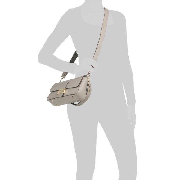 DIVINA FIRENZE Granite Made In Italy Leather Baguette Crossbody - Picture 2 of 2